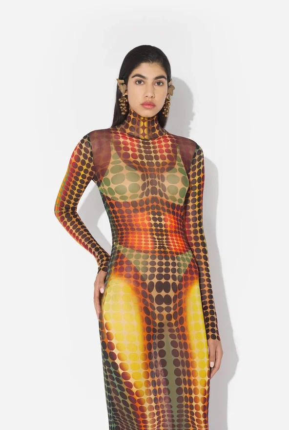 Re-Edition – the Brown Dots Long Dress Re-Edition – the Brown Dots Long Dress