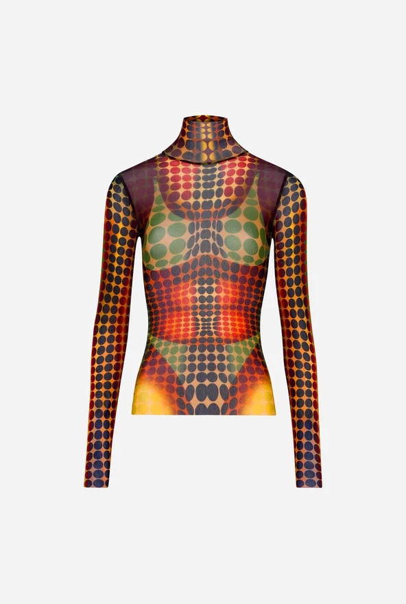 Re-Edition – the Brown Dots Mesh Top Re-Edition – the Brown Dots Mesh Top