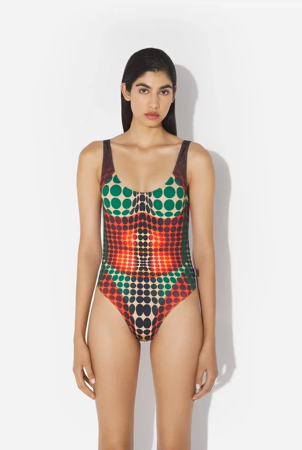 Re-Edition – the Brown Dots Swimsuit Re-Edition – the Brown Dots Swimsuit