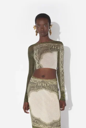 Re-Edition – the Green Cartouche Crop Top Re-Edition – the Green Cartouche Crop Top