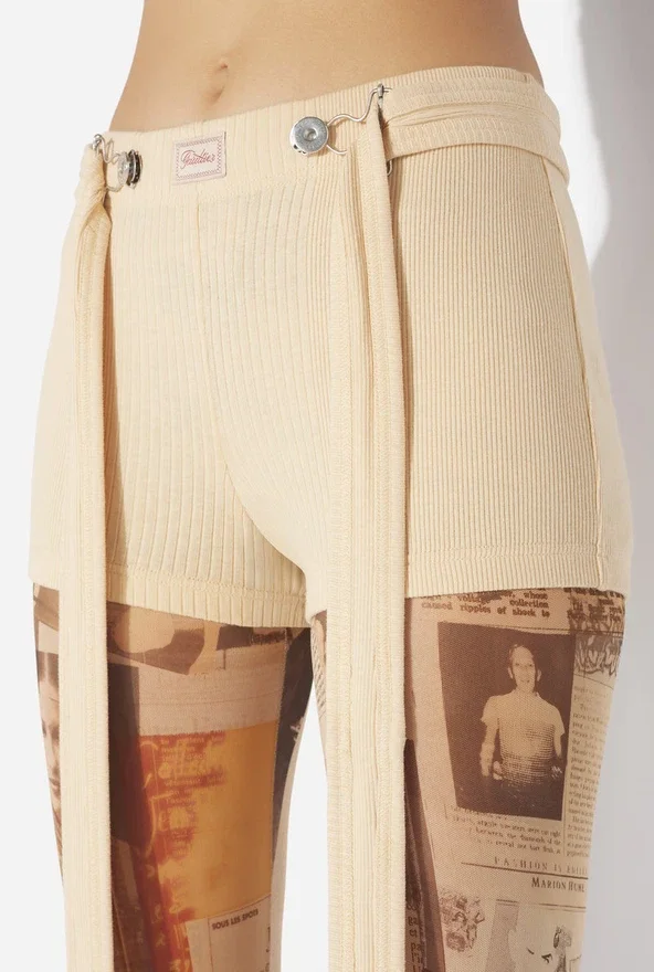 The Beige Gaultier Patch Shorts The Beige Gaultier Patch Shorts