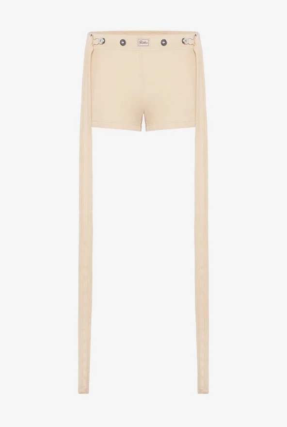The Beige Gaultier Patch Shorts The Beige Gaultier Patch Shorts