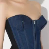 The Bi-Material Denim Corset