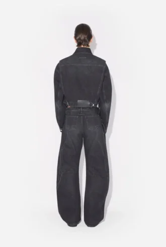 The Black Denim Strap Jeans