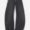The Black Denim Strap Jeans