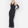 The Black Draped Double Dress The Black Draped Double Dress