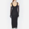 The Black Draped Double Dress The Black Draped Double Dress