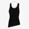The Black Draped Double Tank Top