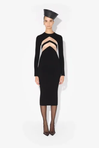 The Black Dress with Chevrons