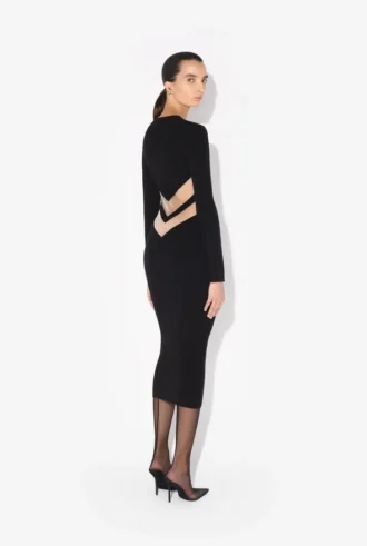 The Black Dress with Chevrons