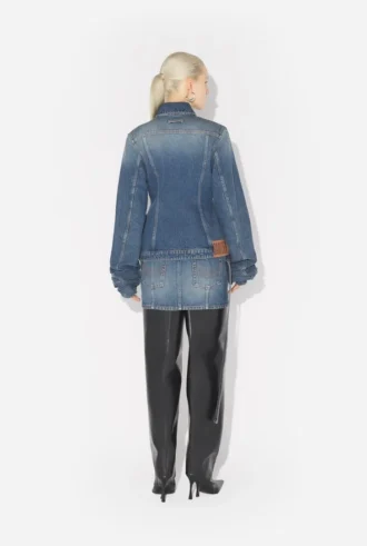 The Blue Denim Jacket with Oversized Sleeves