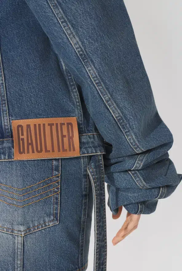 The Blue Denim Jacket with Oversized Sleeves The Blue Denim Jacket with Oversized Sleeves