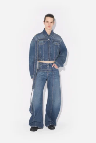 The Blue Denim Strap Jeans