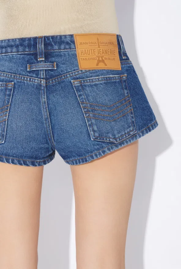 The Buttoned Blue Denim Shorts The Buttoned Blue Denim Shorts
