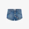 The Buttoned Blue Denim Shorts The Buttoned Blue Denim Shorts
