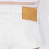 The Buttoned White Denim Shorts The Buttoned White Denim Shorts