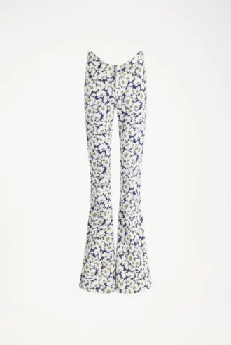 The Curved Denim Flower Jeans