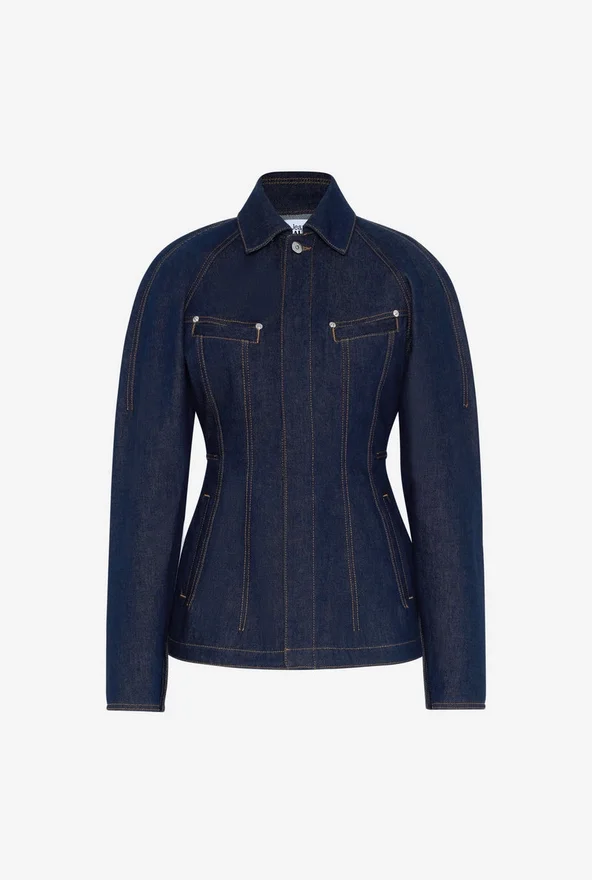 The Denim Jacket with Shoulder Pads The Denim Jacket with Shoulder Pads