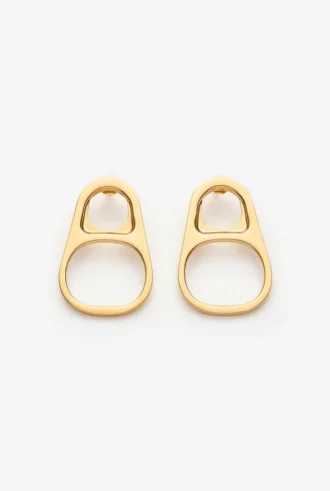 The Gold-Toned Ring-Pull Earrings