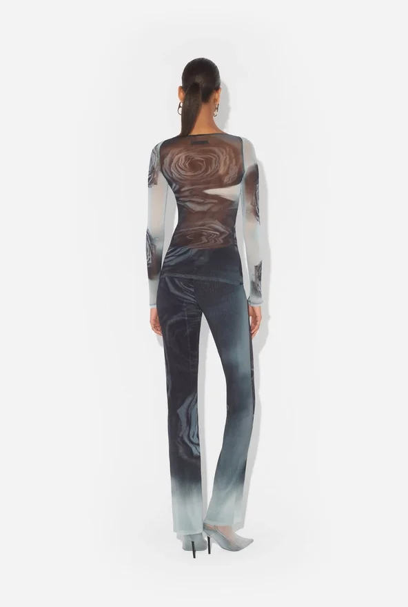 The Gray Blurry Roses Top The Gray Blurry Roses Top