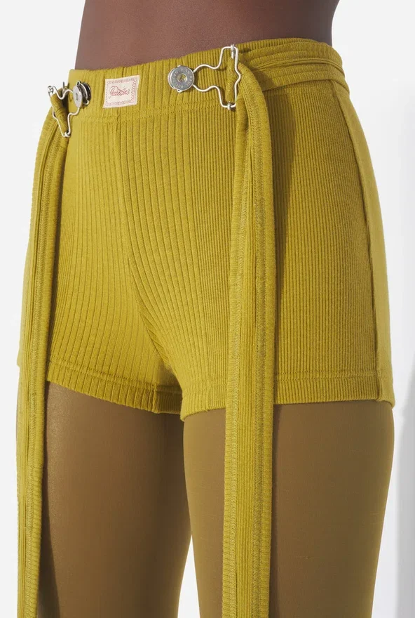 The Green Gaultier Patch Shorts The Green Gaultier Patch Shorts