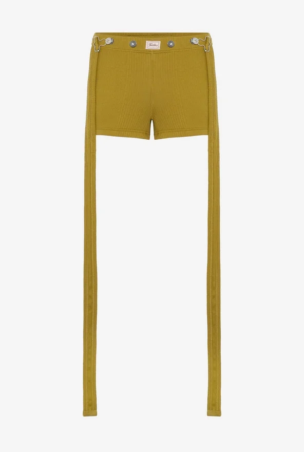 The Green Gaultier Patch Shorts The Green Gaultier Patch Shorts