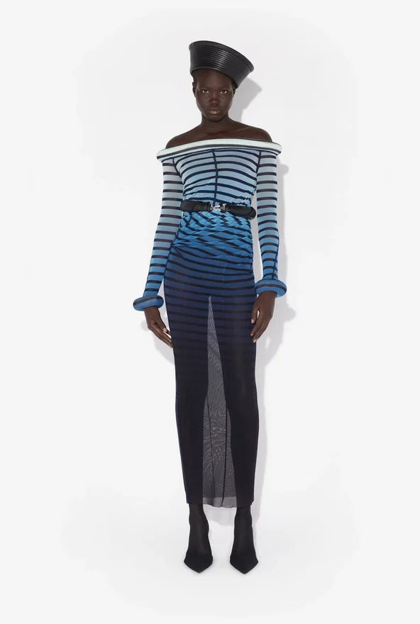 The Long 3D Striped Dress The Long 3D Striped Dress