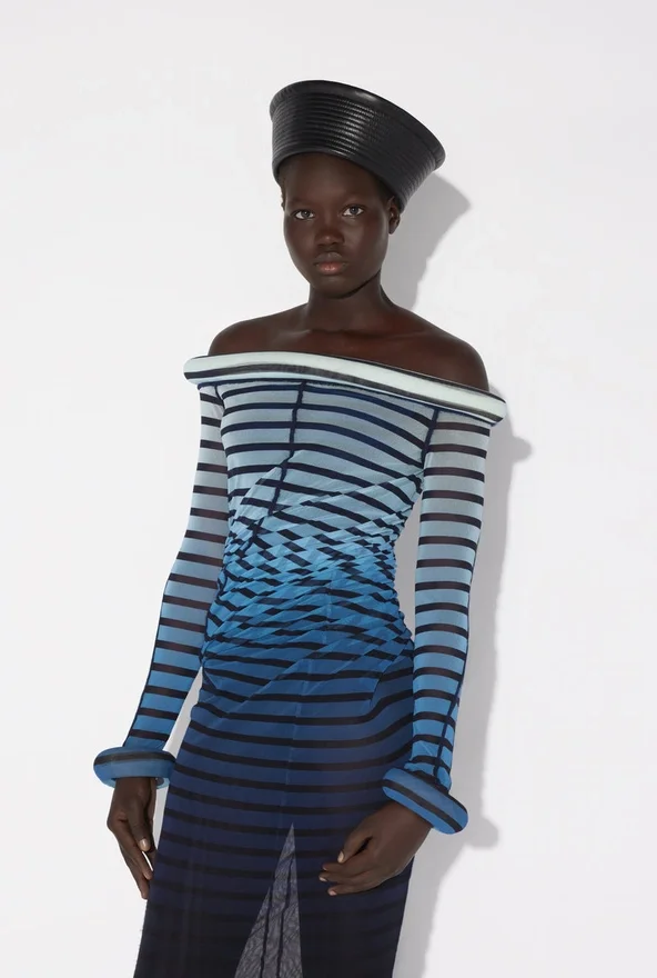 The Long 3D Striped Dress The Long 3D Striped Dress