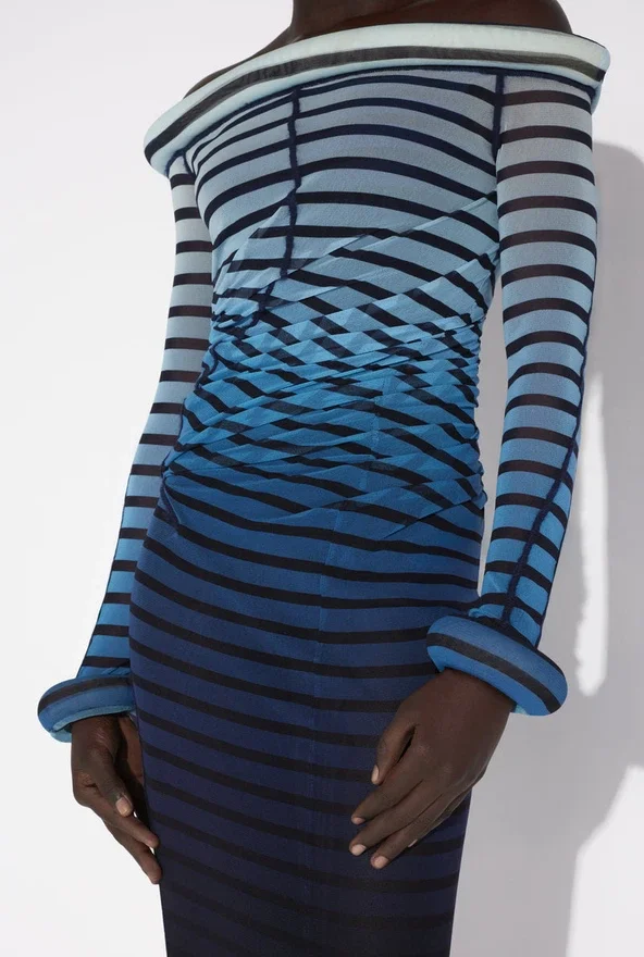 The Long 3D Striped Dress The Long 3D Striped Dress