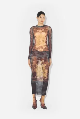 The Long Blue Madaillon Dress