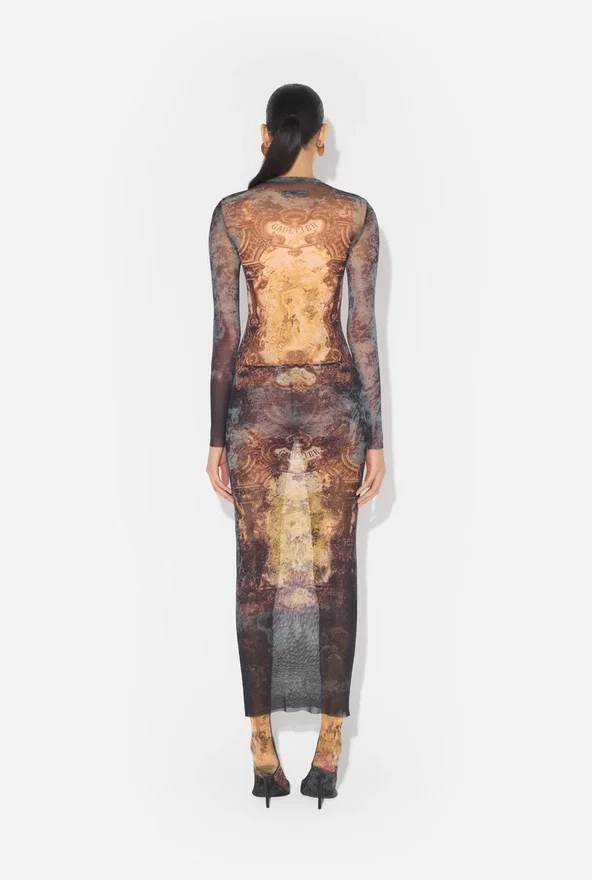 The Long Blue Madaillon Dress The Long Blue Madaillon Dress