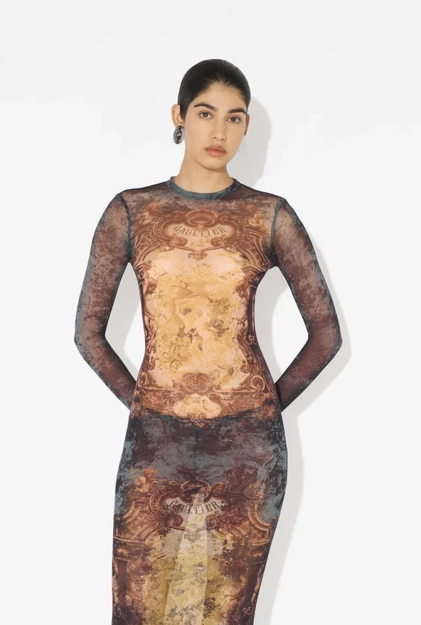 The Long Blue Madaillon Dress The Long Blue Madaillon Dress