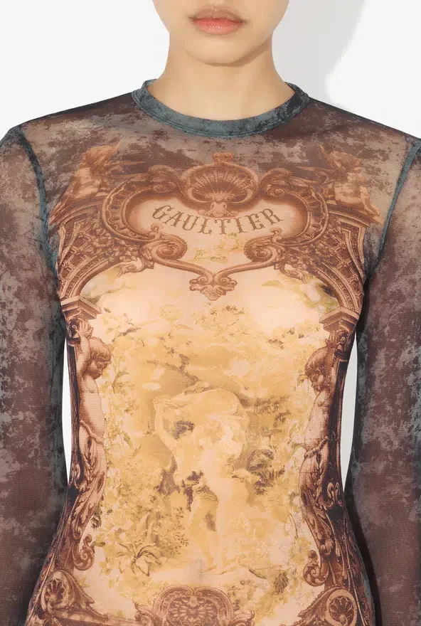 The Long Blue Madaillon Dress The Long Blue Madaillon Dress