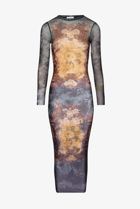 The Long Blue Madaillon Dress The Long Blue Madaillon Dress