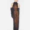 The Long Draped Wood Dress