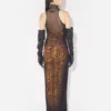 The Long Draped Wood Dress