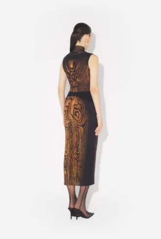 The Long Draped Wood Skirt