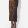 The Long Draped Wood Skirt