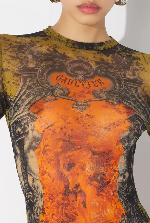 The Long Khaki Madaillon Dress The Long Khaki Madaillon Dress