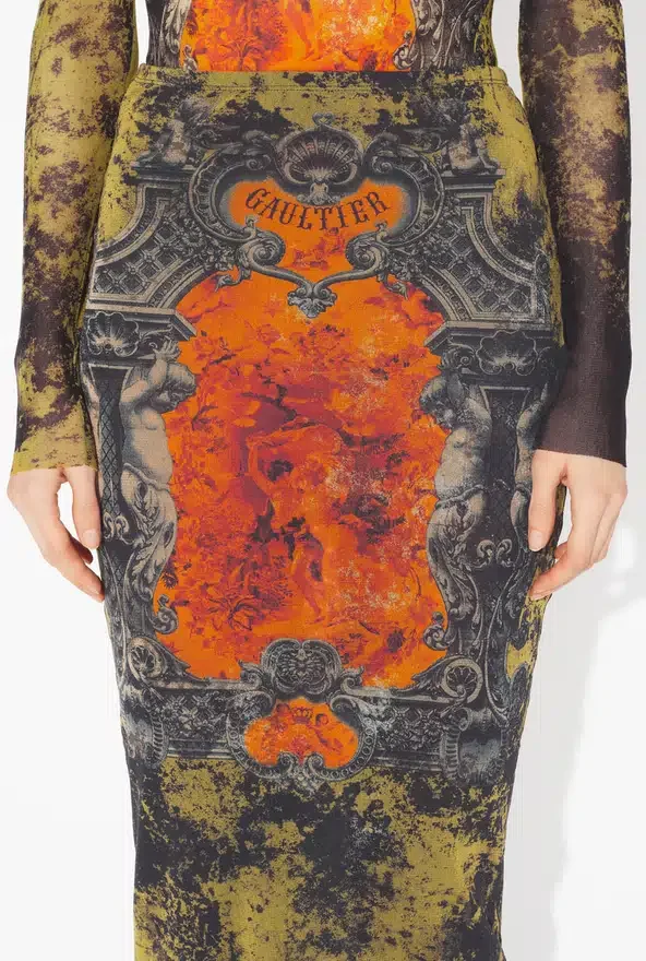 The Long Khaki Madaillon Skirt The Long Khaki Madaillon Skirt