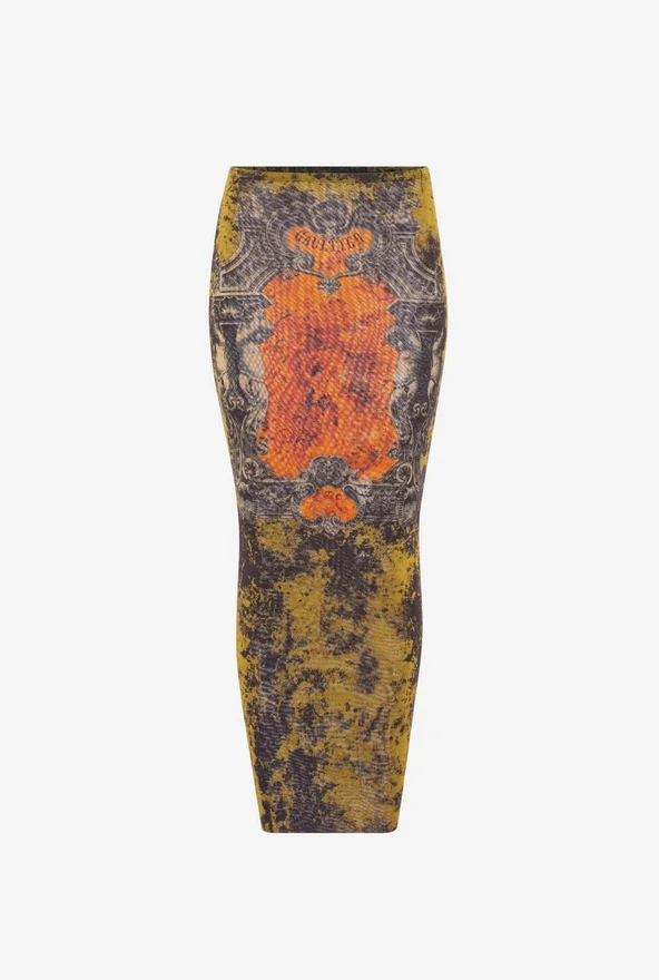 The Long Khaki Madaillon Skirt The Long Khaki Madaillon Skirt