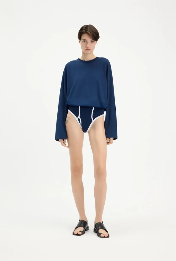 The Long-Sleeved Twisted Bodysuit The Long-Sleeved Twisted Bodysuit