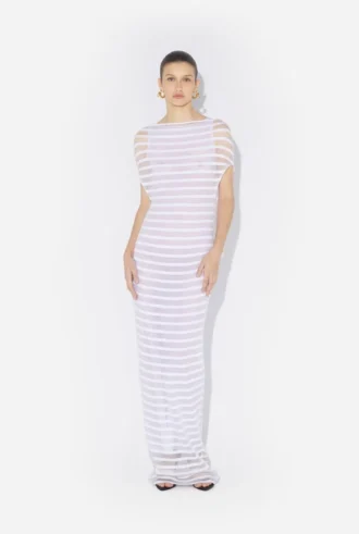 The Mariniare Striped White Dress The Mariniare Striped White Dress