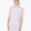The Mariniare Striped White Dress