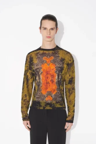 The Oversized Khaki Madaillon Top