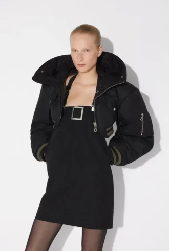 The Quilted Cropped Bomber Jacket