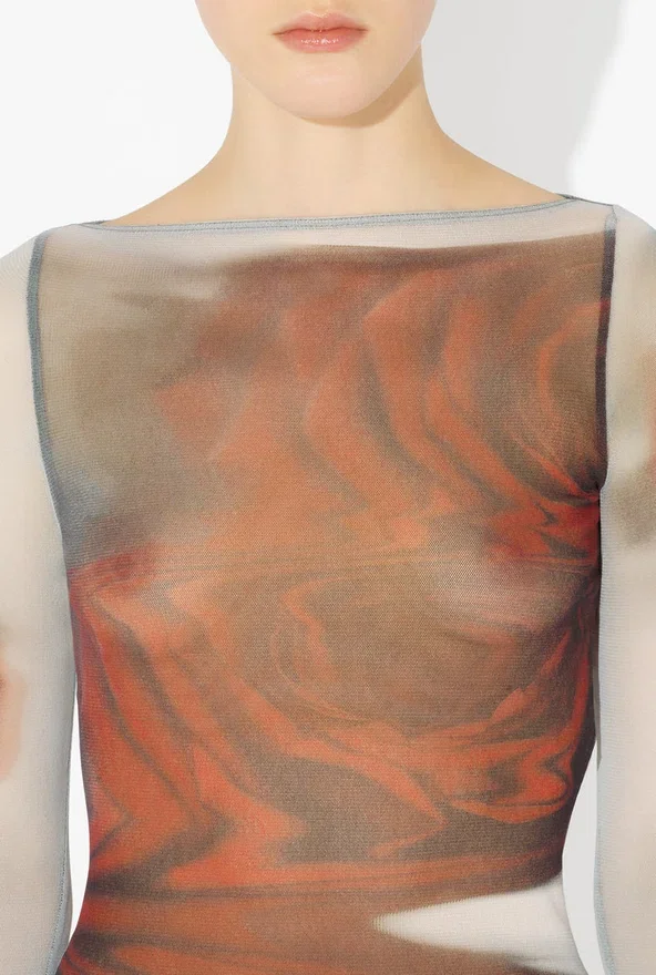 The Red Blurry Roses Top The Red Blurry Roses Top