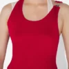 The Red Draped Double Tank Top