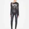 The Silver Body Dust Bodysuit The Silver Body Dust Bodysuit