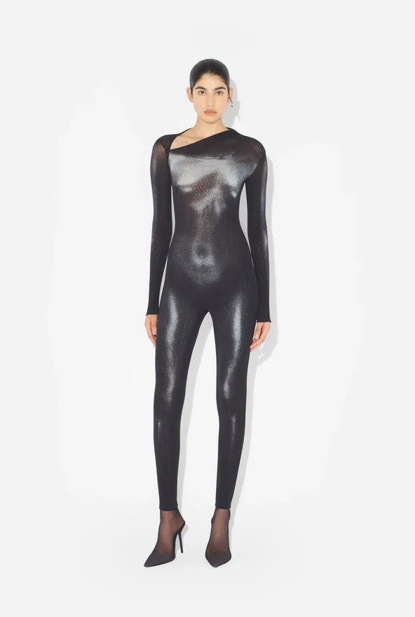 The Silver Body Dust Bodysuit The Silver Body Dust Bodysuit